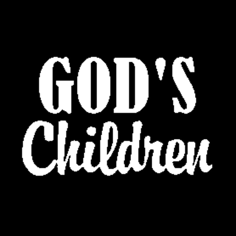 Decal dán trang trí xe hơi họa tiết God's Children Religion bằng chất liệu Vinyl chống thấm nước kích thước 15cm*9.4cm