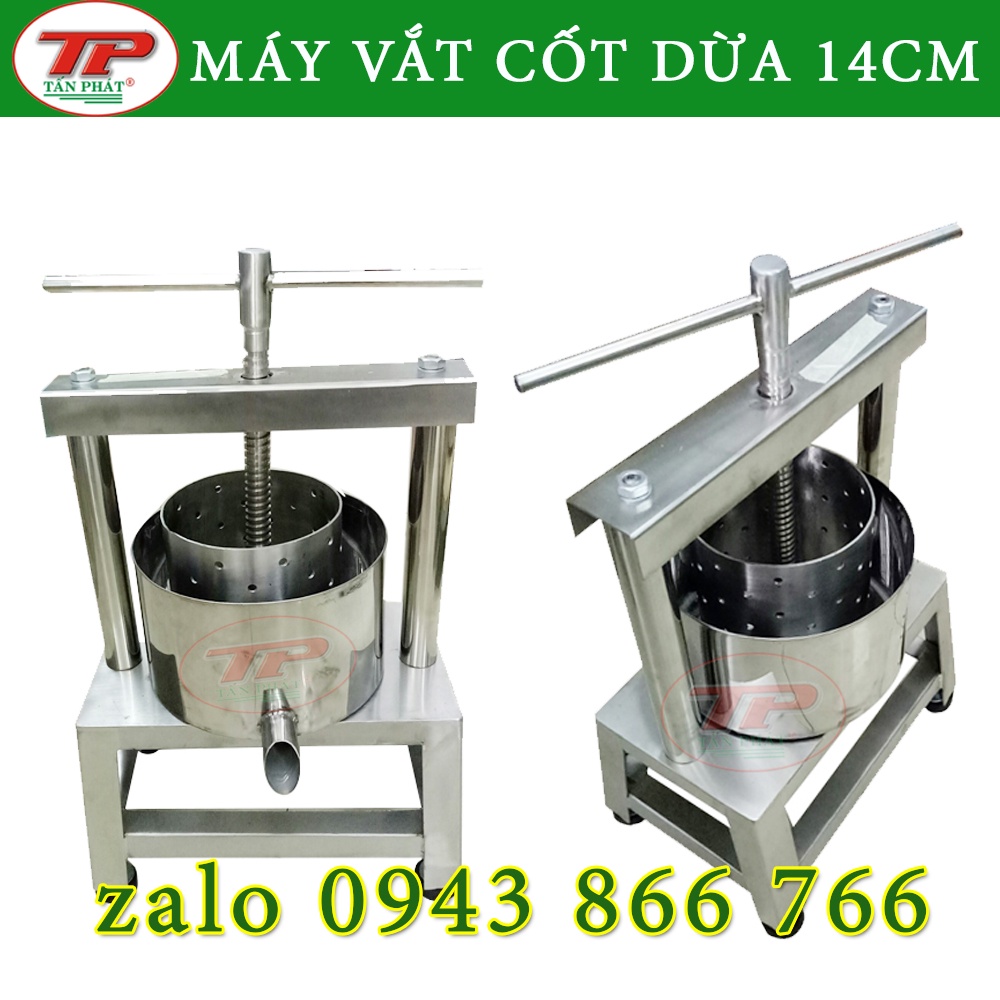 Máy vắt nước cốt dừa, ép tép mỡ loại thủ công làm bằng inox