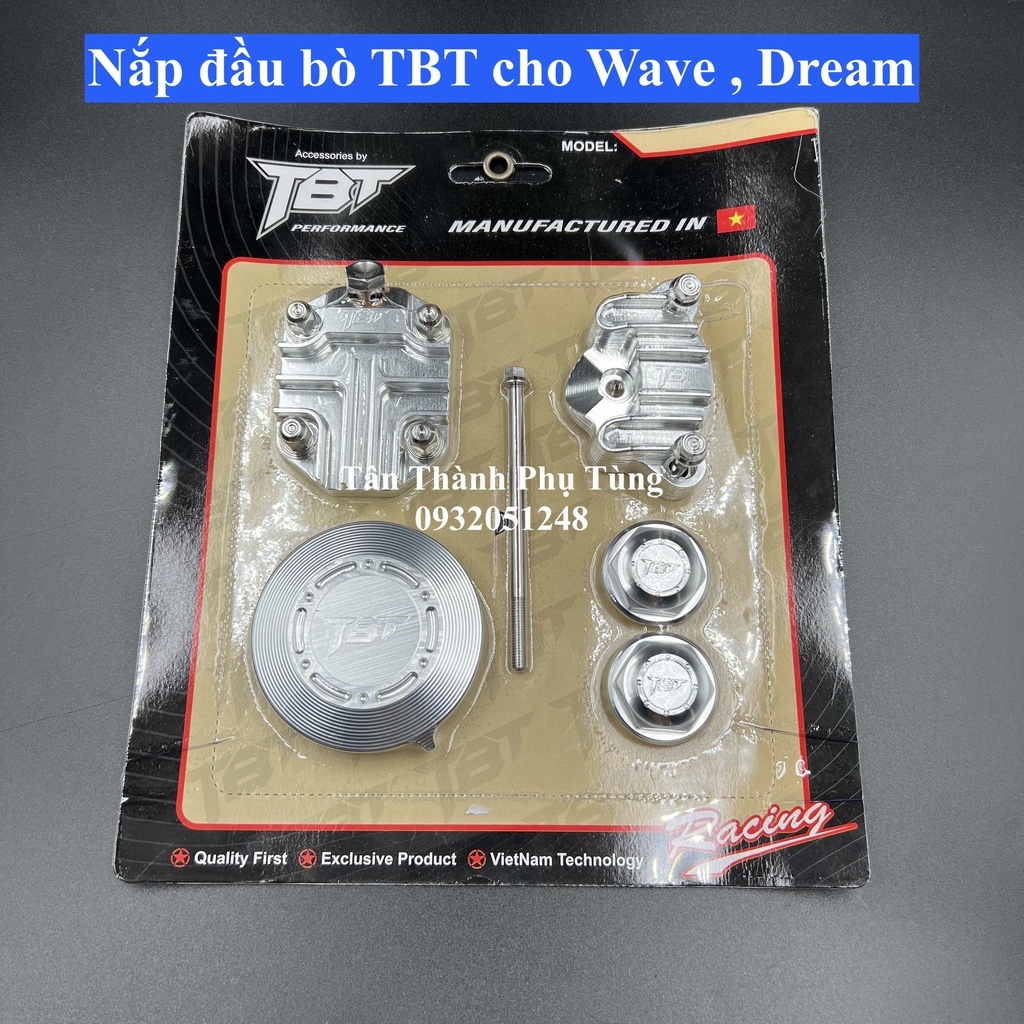 Nắp đầu bò TBT cho Wave , Dream nhôm nguyên khối mẫu V2