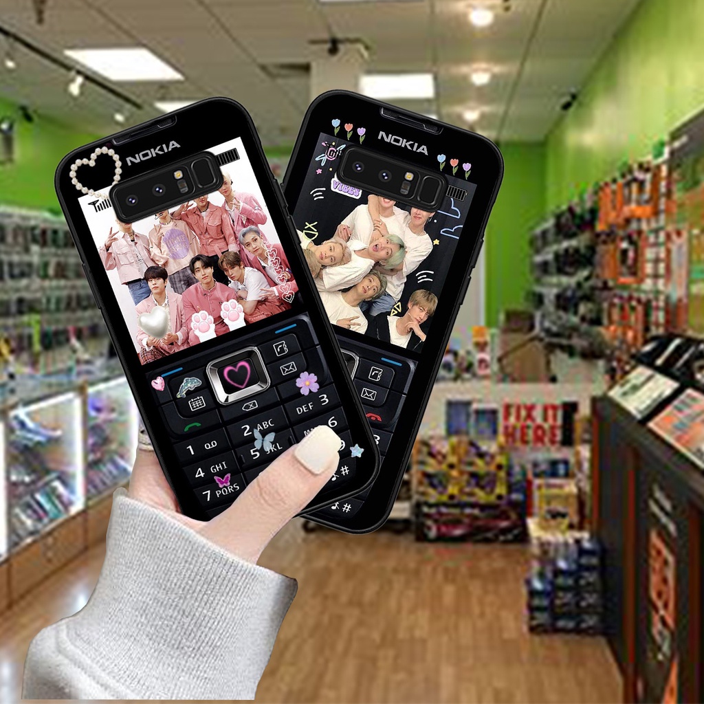 Ốp Samsung Note 8 / note 9 bộ hình điện thoại nokia huyền thoại , BTS , Vpop cute
