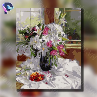 Tranh Sơn Dầu Trang Trí Hình Hoa (32 Màu) Va-1513: 4 Stars (Tự Sơn)