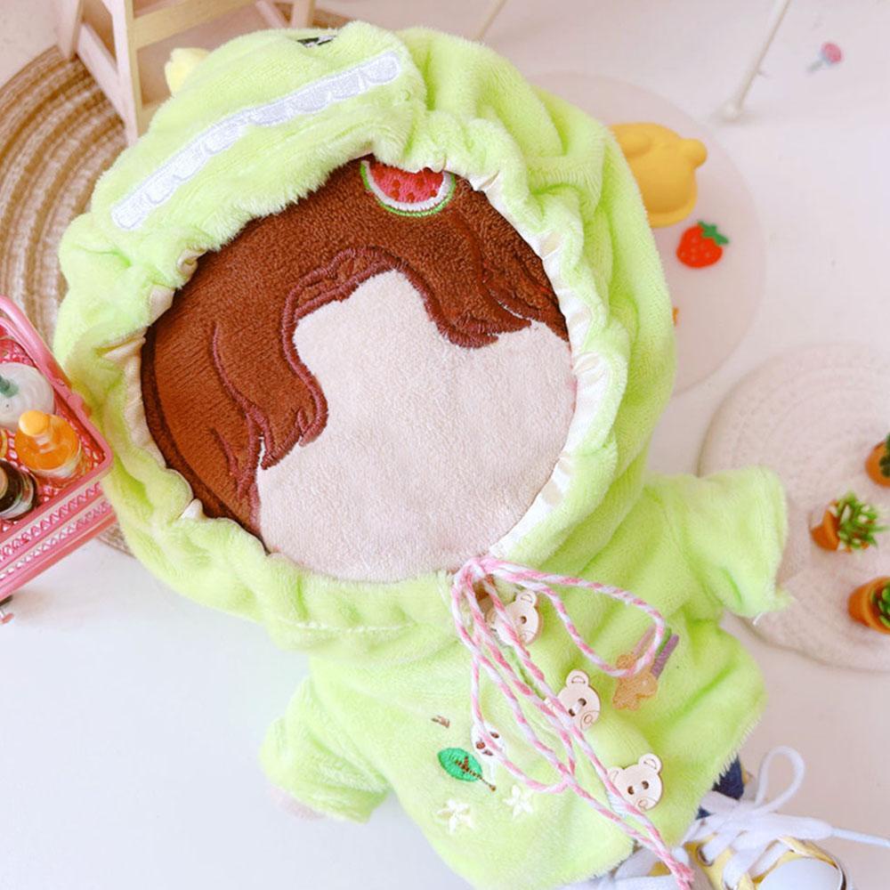 RAINBOW Áo Khoác Họa Tiết Hoạt Hình Khủng Long / Gấu Đáng Yêu Cho Búp Bê 20cm