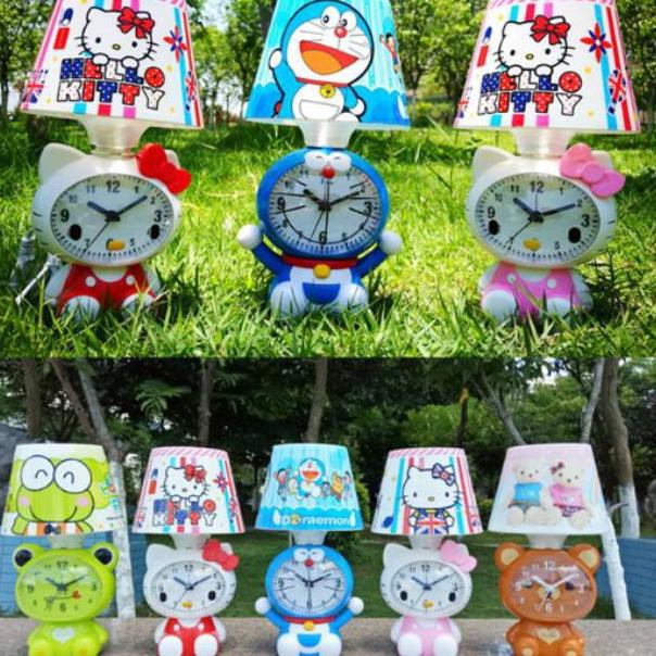 Đồng Hồ Báo Thức Hình Doraemon / Gấu / Keropi Dễ Thương