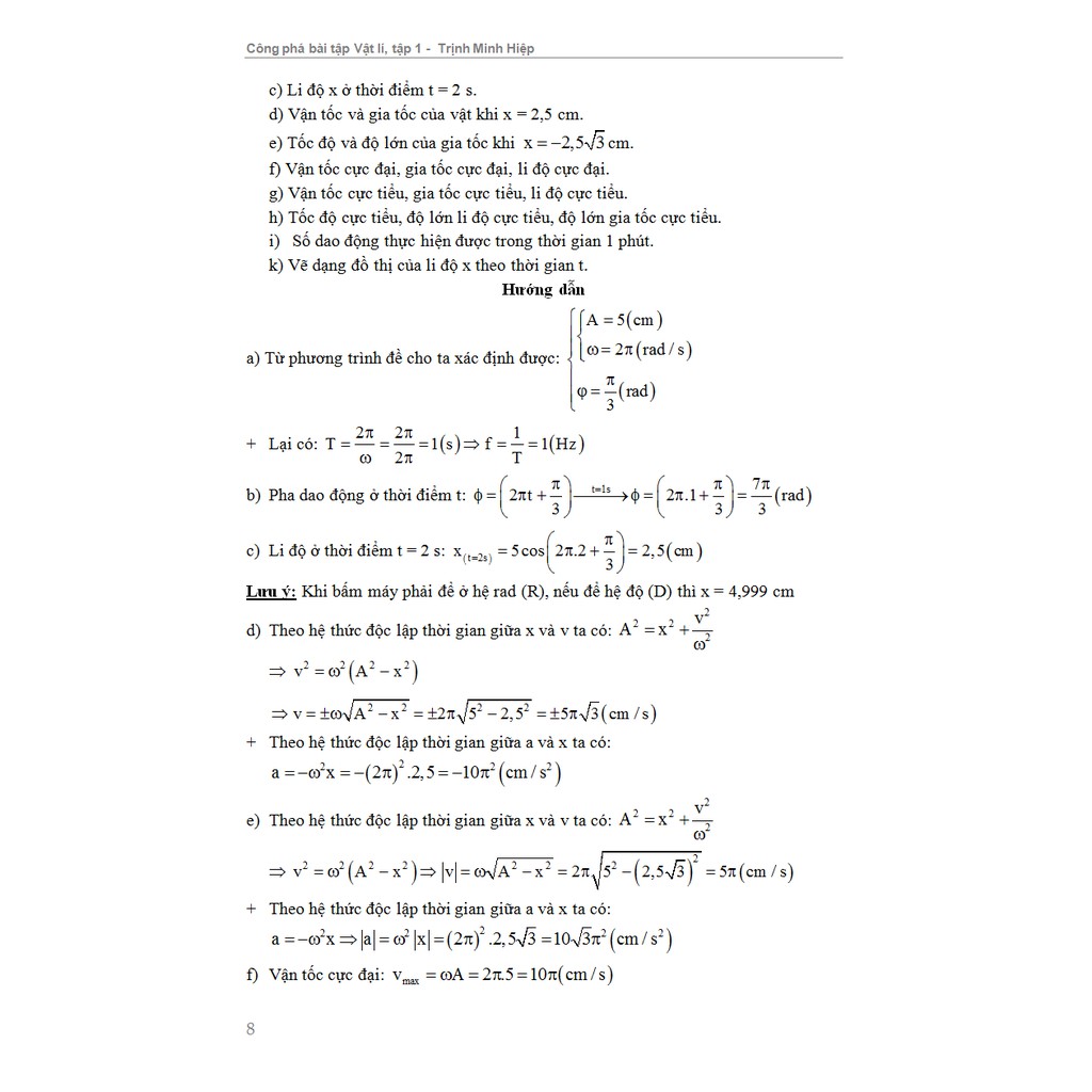 Sách Công Phá Bài Tập Vật Lí dao Động Cơ Tập 1
