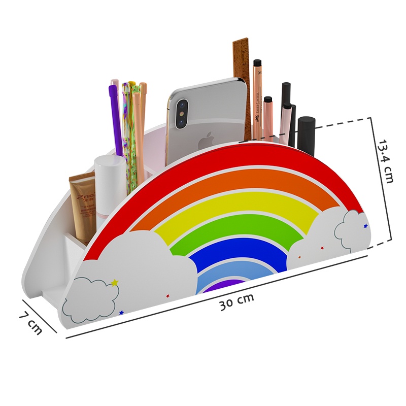 Hộp Đựng Bút Họa Tiết Cầu Vồng IG406