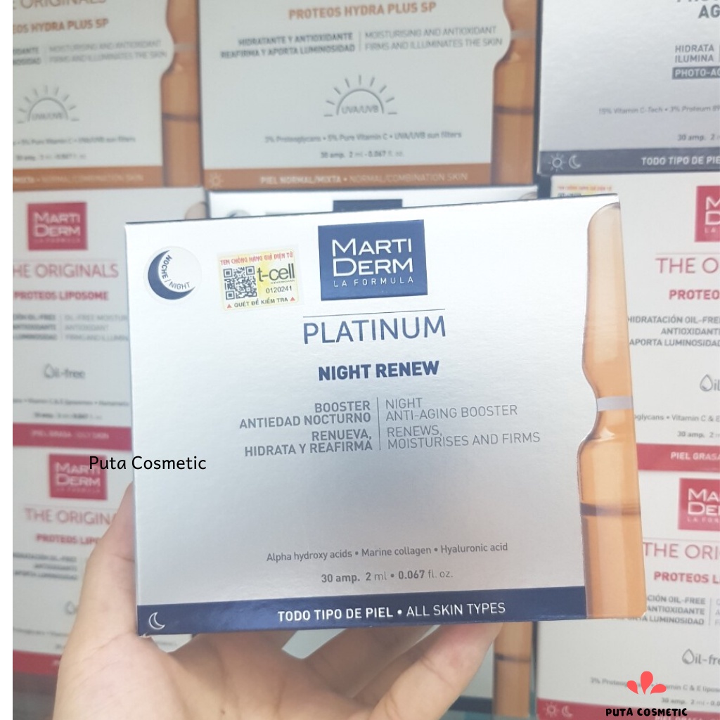 MartiDerm Platinum Night Renew Tinh chất chống lão hóa, tái tạo da ban đêm