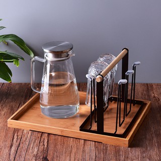Bộ giá treo có khay hứng nước khay đựng ly bia Giá để ly, giá để cốc gia đình , cốc uống nước sáng tạo
