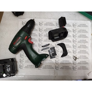 [In 3D] Đế chuyển pin máy khoan, vit Bosch 9.6V NiCD sang dùng hộp pin cài Makita