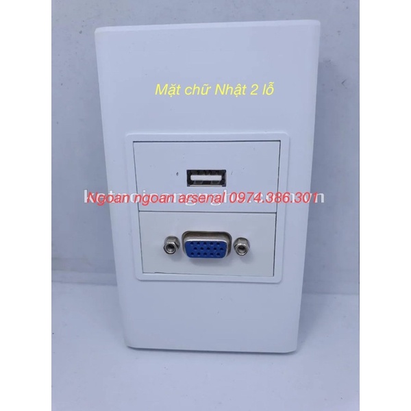 Mặt chữ nhật, mặt vuông bắt ổ tín hiệu USB, HDMI, VGA, RCA...