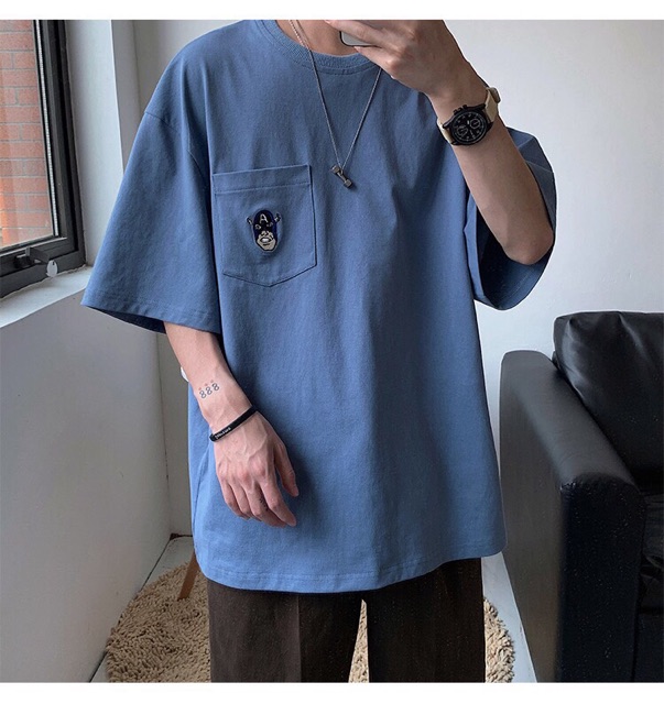 Áo Thun Tay Lỡ CÓ TÚI [Ảnh Thật]  Phom rộng Unisex Oversize cá tính, mặc đôi, mặc nhóm , năng động cực xinh 😍