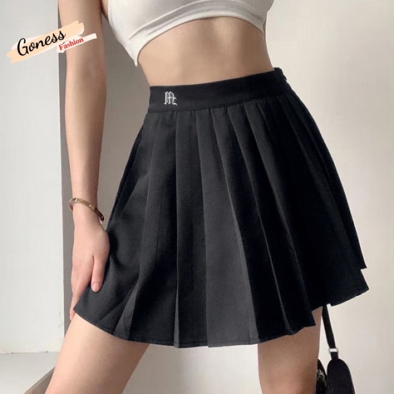 Chân Váy Xếp Ly Chữ A Cạp Thêu Họa Tiết Có Lót Quần Bên Trong HÀNG CAO CẤP | BigBuy360 - bigbuy360.vn