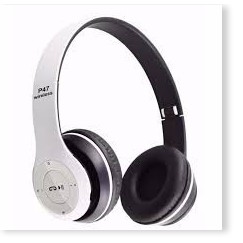 Tai nghe chụp tai cao cấp có khe thẻ nhớ Bluetooth P47 (Trắng) kèm cáp sạc | BigBuy360 - bigbuy360.vn