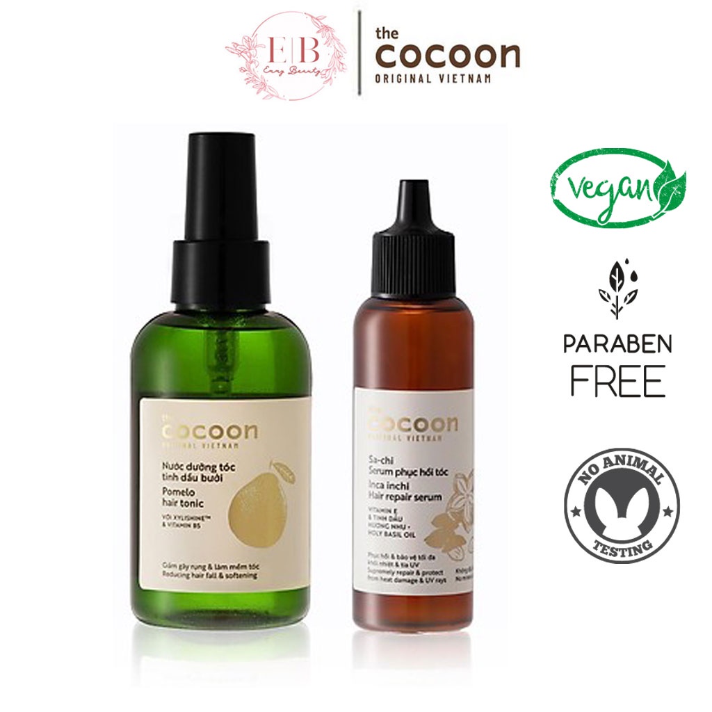 Bộ Nước Dưỡng Tóc Tinh Dầu Bưởi Pomelo 140ml Và Sachi Serum Phục Hồi Tóc Hư Tổn 70ml