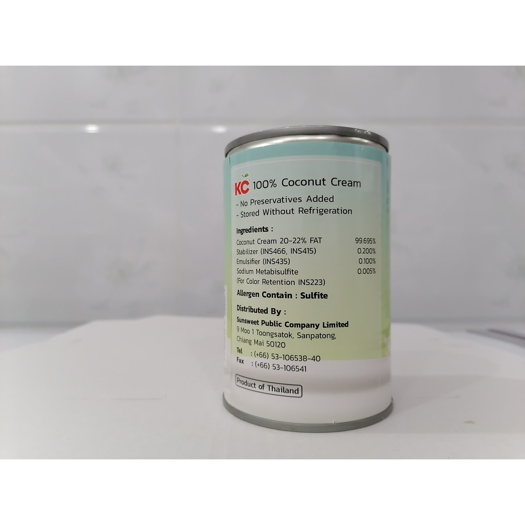 [Hộp 400ml] NƯỚC CỐT DỪA ĐẬM ĐẶC [Thailand] KC Coconut Cream (atu)