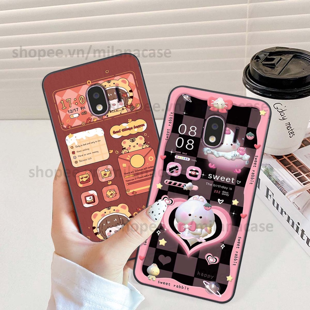 Ốp Samsung J4 2018 hình đồng hồ icon gấu mèo cute cực dễ thương ngộ nghĩnh