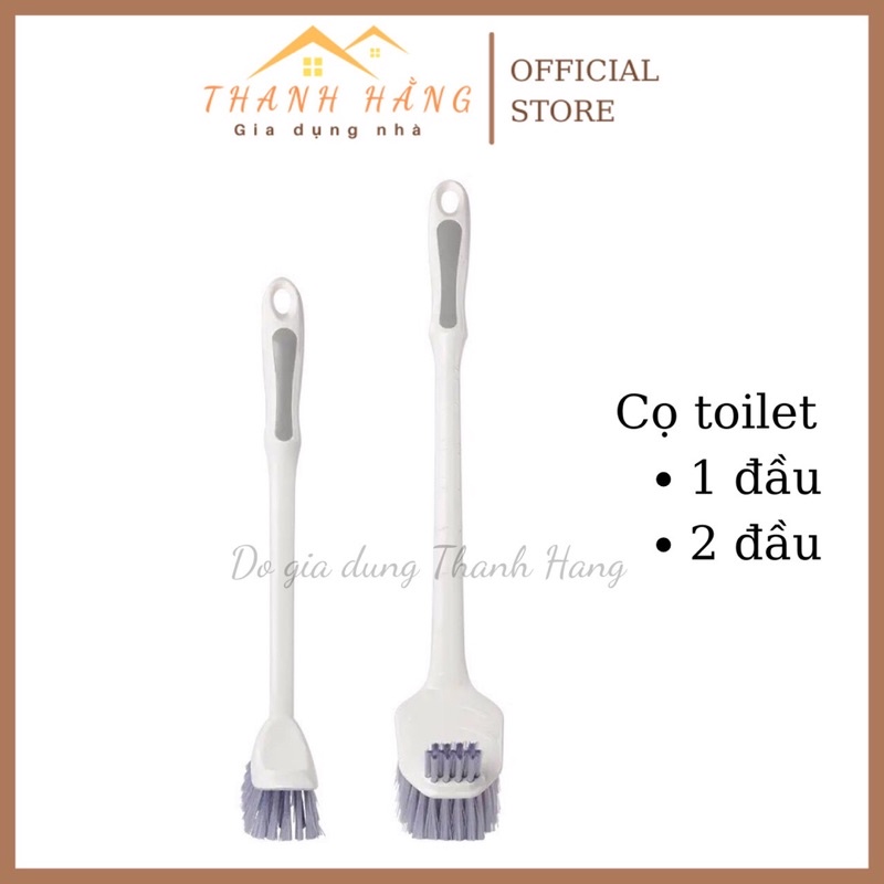 Cọ bồn cầu toilet, nhà vệ sinh 2 đầu 1 đầu tiện dụng chất lượng freeship