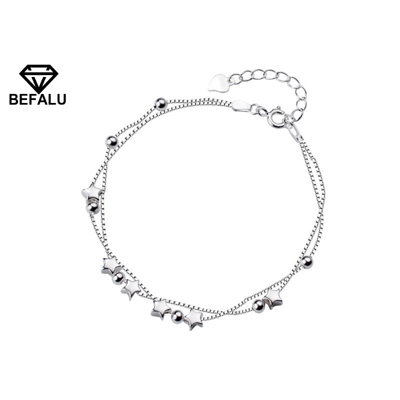 Lắc Tay Nữ Bạc 925 Ngôi Sao May Mắn BEFALU - LT05