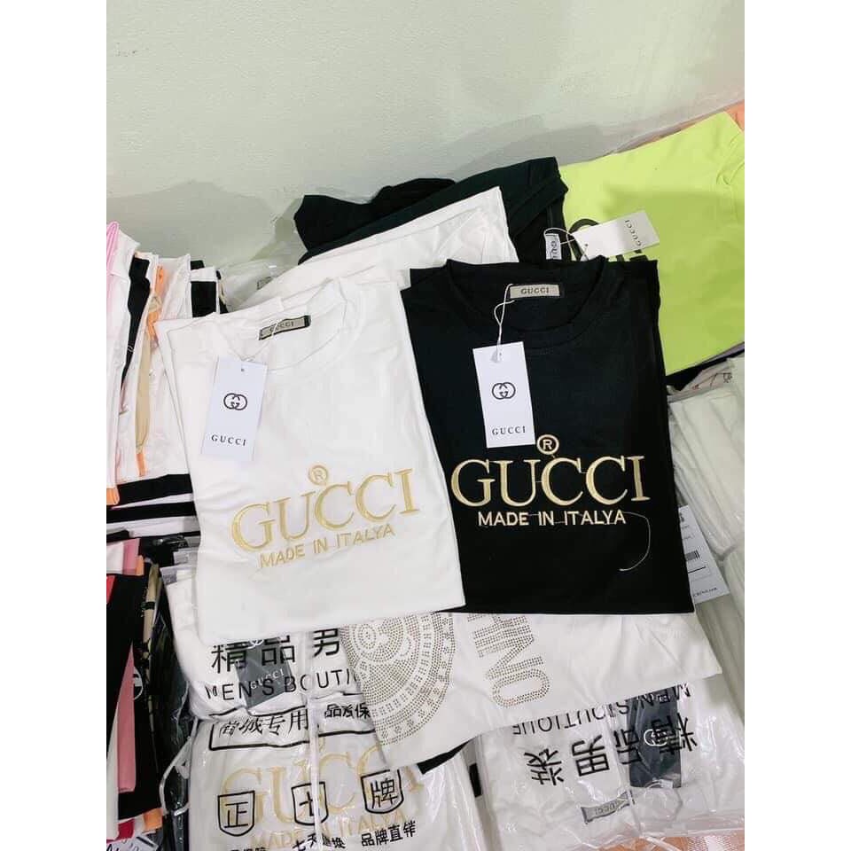 [hot !] - ÁO PHÔNG THÊU CHỮ GUCCI ĐEN CÁ TÍNH