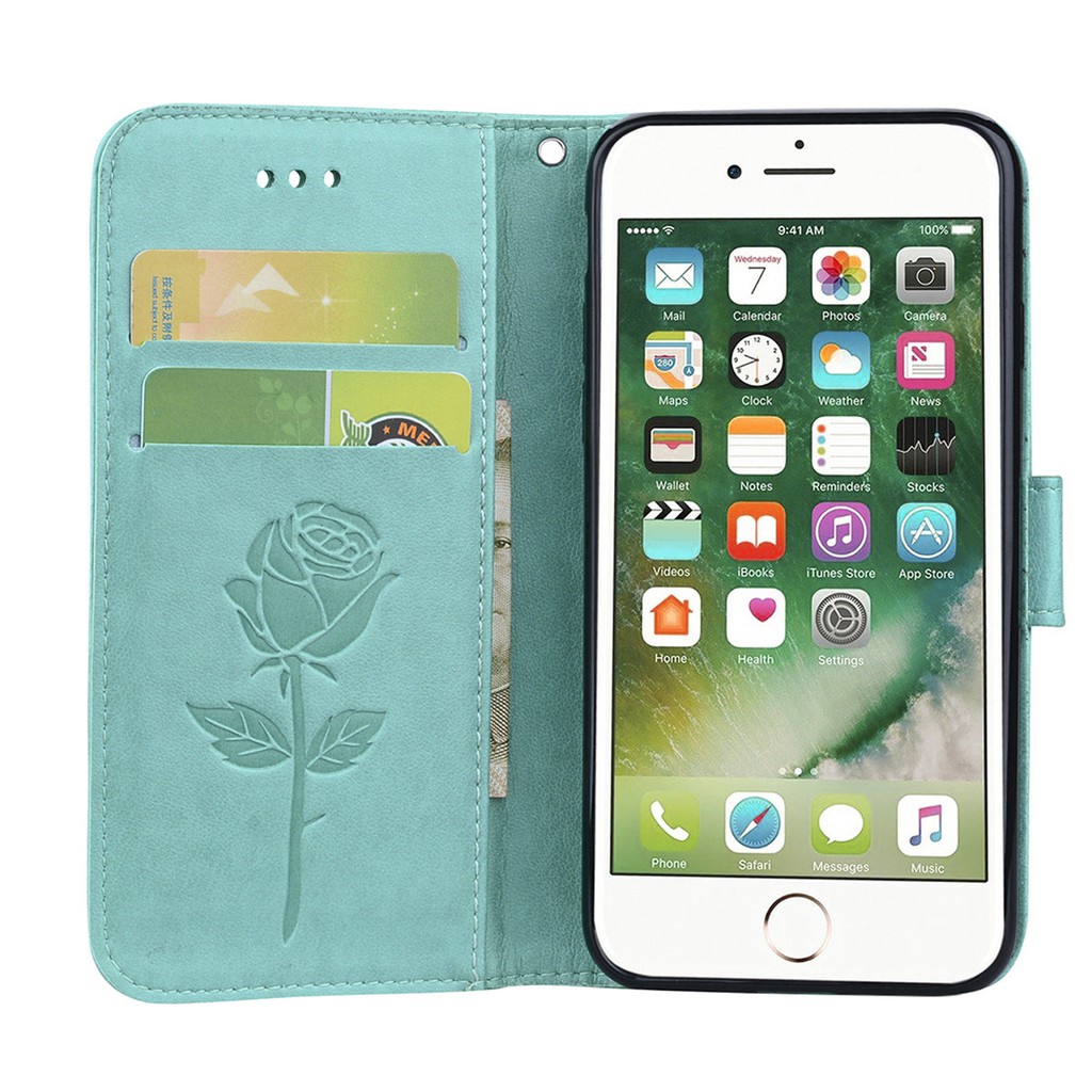 Bao da điện thoại họa tiết hoa 3D cho iPhone 5 5se 6 6s 7 8 Plus | BigBuy360 - bigbuy360.vn
