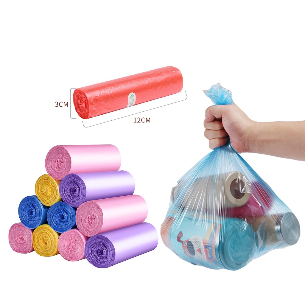 Túi Rác Giá Rẻ Không Quai Kích Thước 45 x 50 cm, Túi Nilon Dùng Được Cho Thùng Rác Tự Động Thông Minh Sara