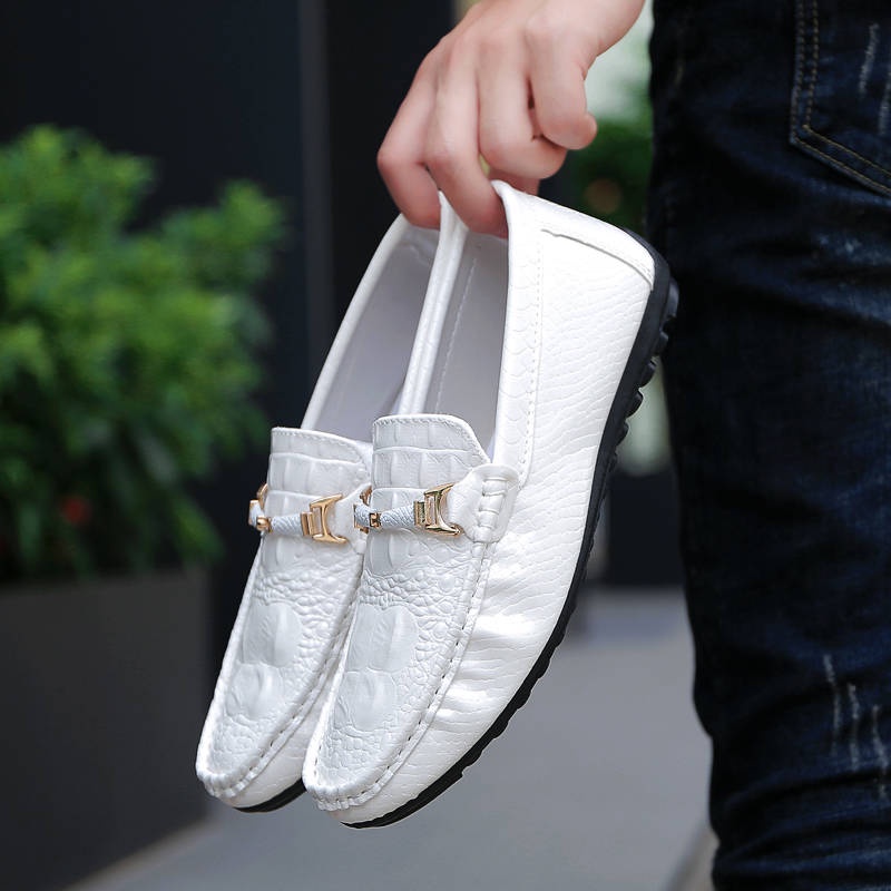 Giày lười bằng da thời trang Hàn Quốc sành điệu cho nam