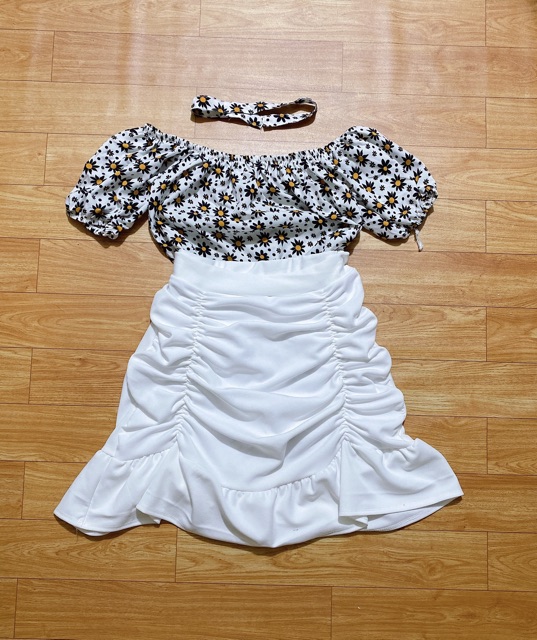 [ Mã FAMAYWA2 giảm 10K đơn 50K] Set bộ nữ áo bẹt vai+ chân váy nhún body | BigBuy360 - bigbuy360.vn