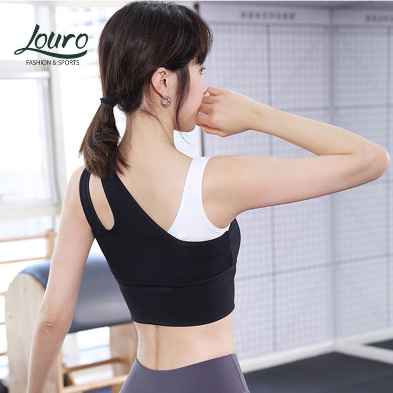 Áo Bra tập Gym nữ cao cấp Louro, kiểu áo tập gym nữ  thoáng mát, co giãn, phù hợp tập thể thao, zumba, yoga, gym - LA15