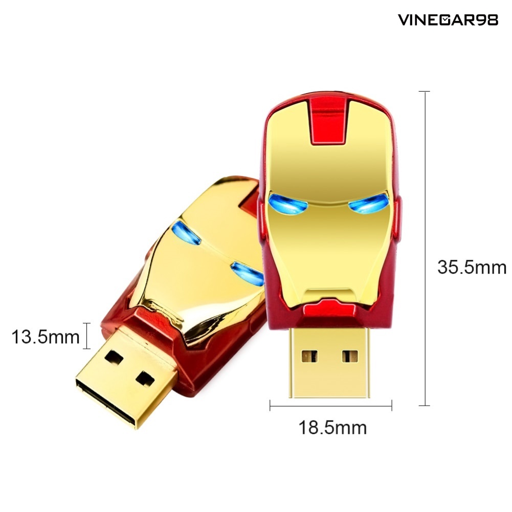 VINE-Iron Man 512GB 2TB USB 2.0 Flash Drive Disk Data Thumb Memory Stick