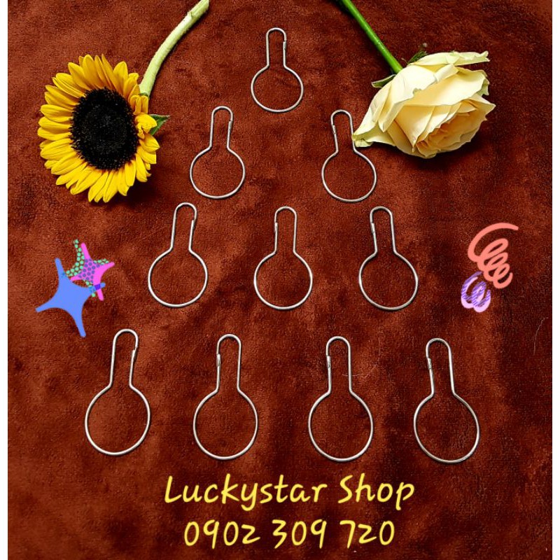 Móc Bầu dùng xâu hoặc treo đồ, treo hàng hóa, vật dụng, size nhỏ dài 6,5cm x bầu 3,5cm - Set 10 / 20 / 50 cái.