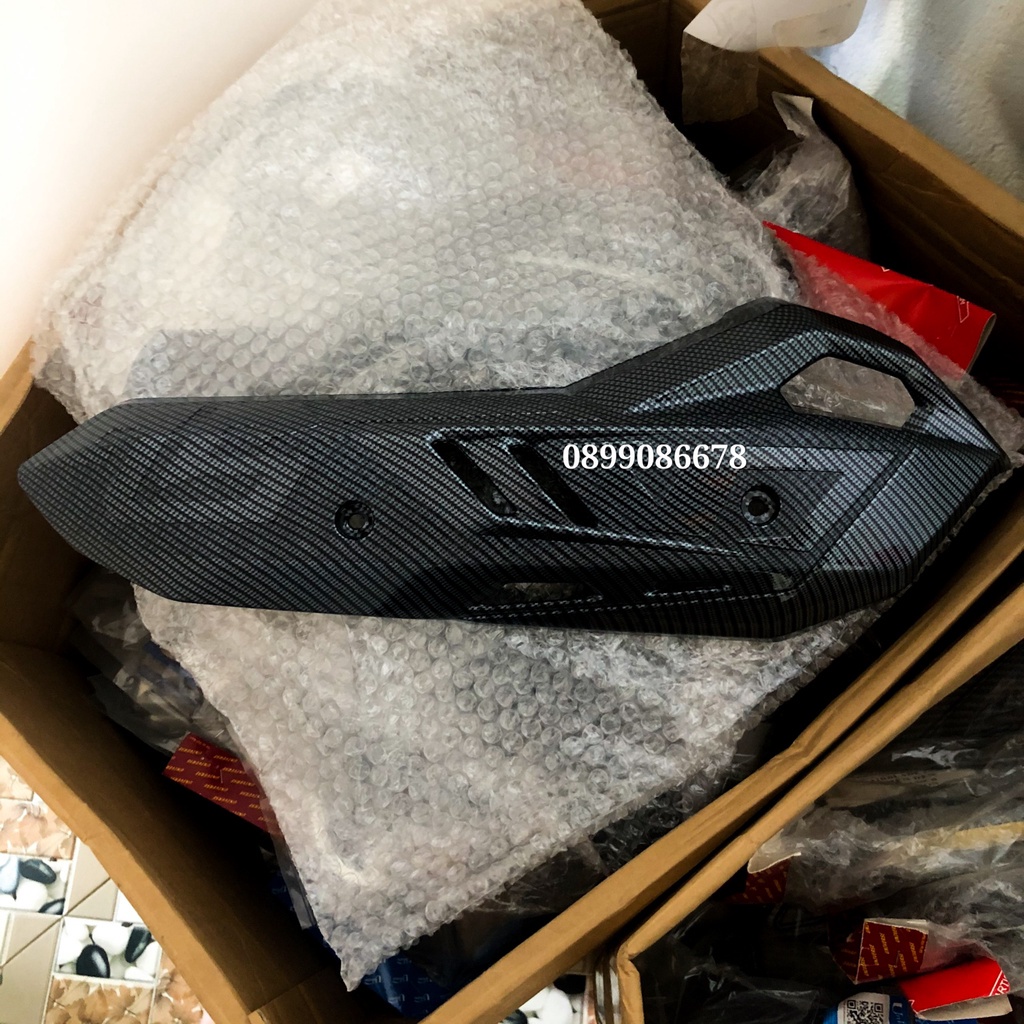 3 món Ốp Carbon Xe AirBlade (AB) đời 2020, 2021 (125i, 150i) - Gồm Ốp Pô, Pô E, Quạt Gió Air Blade