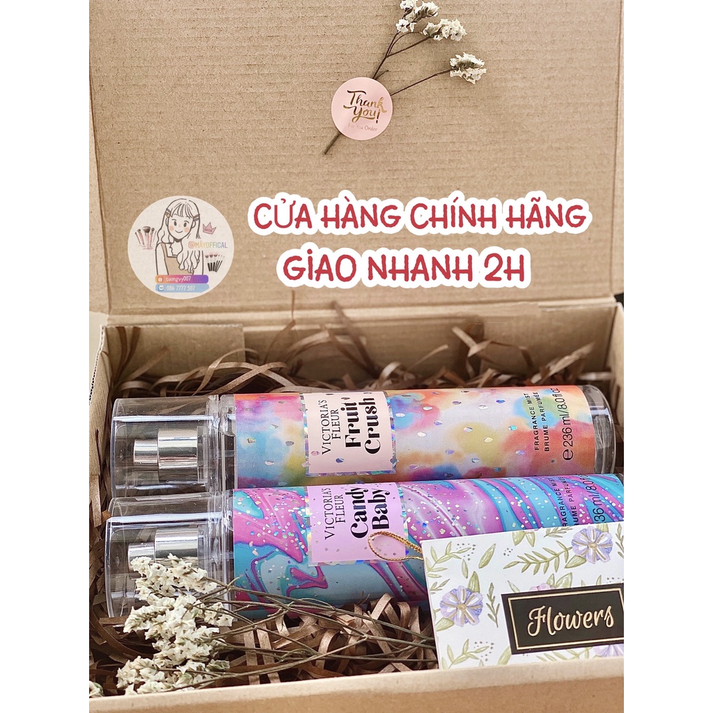 [ COMBO QUÀ TẶNG ] Set 2 chai BODY MIST XỊT THƠM Victoria’s Fleur gói quà miễn phí