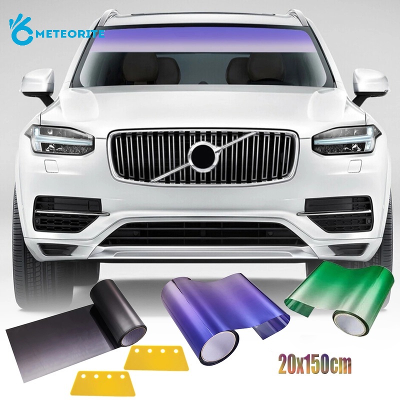 Miếng Dán Kính Chắn Gió Xe Hơi Chống Tia UV/ Nước Bằng PVC Kích Thước 20X150Cm Chất Lượng Cao