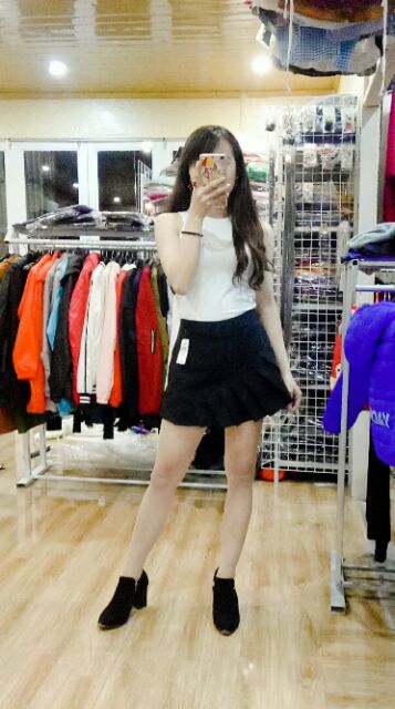 Quần giả váy xếp li