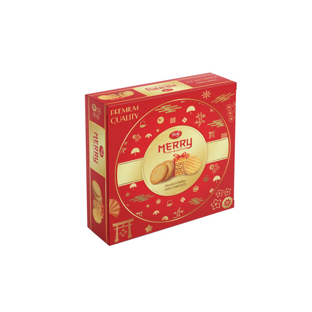 Bánh quy thập cẩm Merry Richy HG 333g (Xanh|Đỏ)