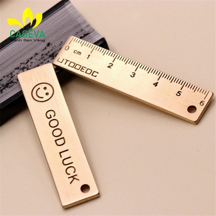 Móc Khoá Thước Mini Good Luck Bằng Đồng