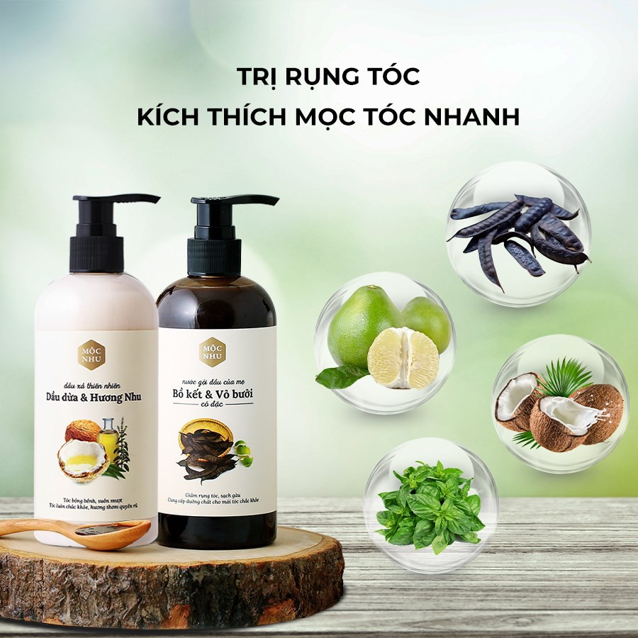 Bộ ba chăm sóc tóc toàn diện Mộc Nhu - Giải pháp chăm sóc tóc cho chị em