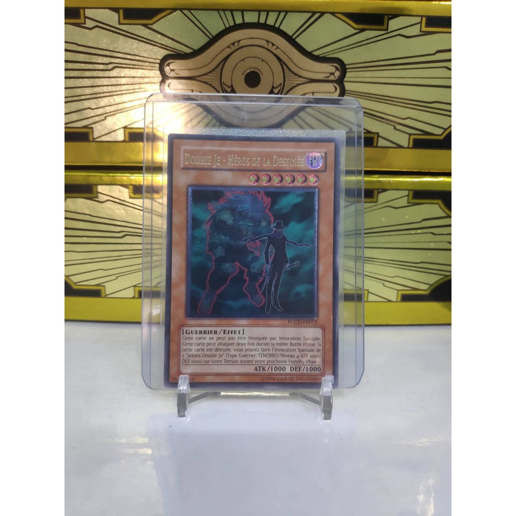 [ Dưa Hấu Yugioh ] Tiếng Pháp - Lá bài thẻ bài Destiny HERO - Double Dude - Ultimate Rare - Tặng bọc bài nhựa bảo quản
