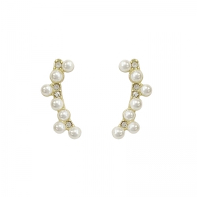 Khuyên tai bạc 925 đính ngọc trai nhân tạo phong cách Hàn Quốc cao cấp cho nữ