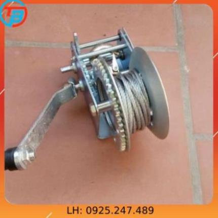 Tời quay tay 1200lbs trọng tải 540kg cáp 8 mét