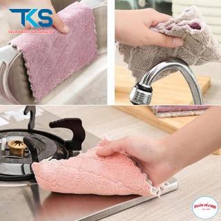 Khăn lau tay, khăn lau bếp 2 màu đa năng siêu mềm, siêu thấm nước, giặt lại rất dễ ràng