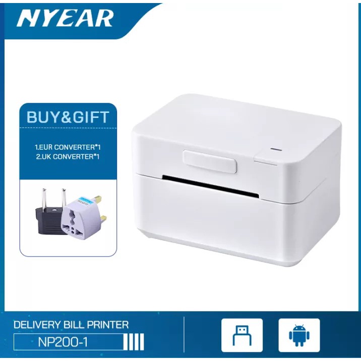 Máy in nhiệt NP200-1 khổ 80 in đơn hàng shopee, lazada, J&T.. dùng cho máy tính