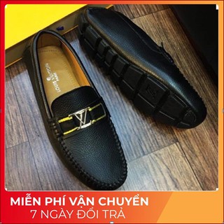 Giày lười nam, giày moca da sần đế đúc hàng Fullbox.