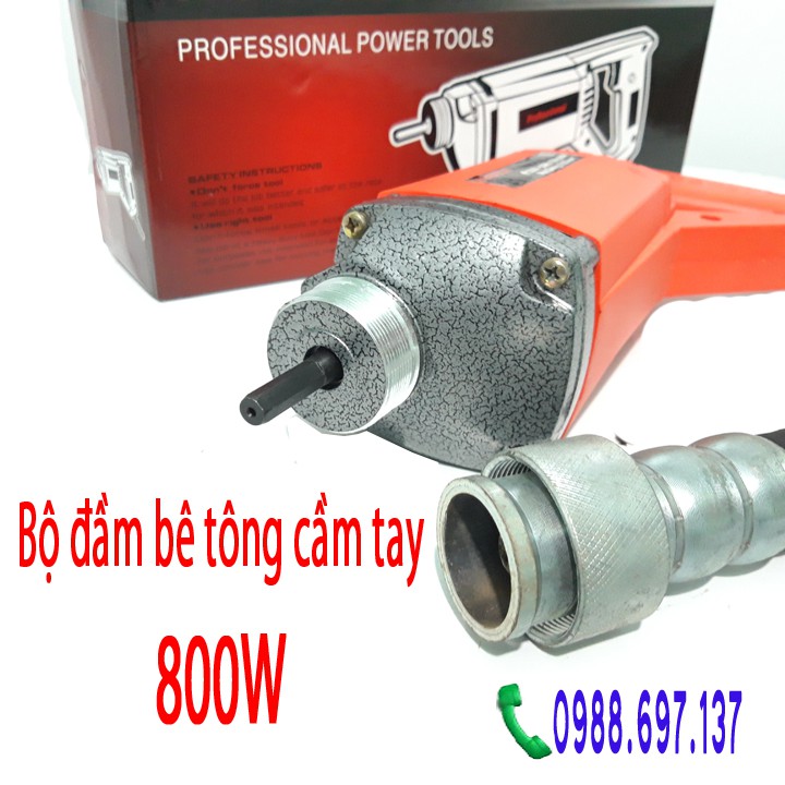 Máy đầm bê tông cầm tay Professional 800W + dây dầm 1m2