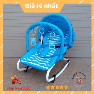 Ghế rung cao cấp cho bé (có đồ chơi + mái che +có thể điều chỉnh kiểu nằm hoặc ngồi )