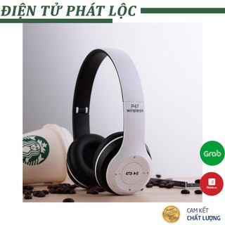Tai nghe bluetooth mini P47 chụp tai Gaming có nghe cắm thẻ nhớ, bass trầm, Bảo hành 5 tháng
