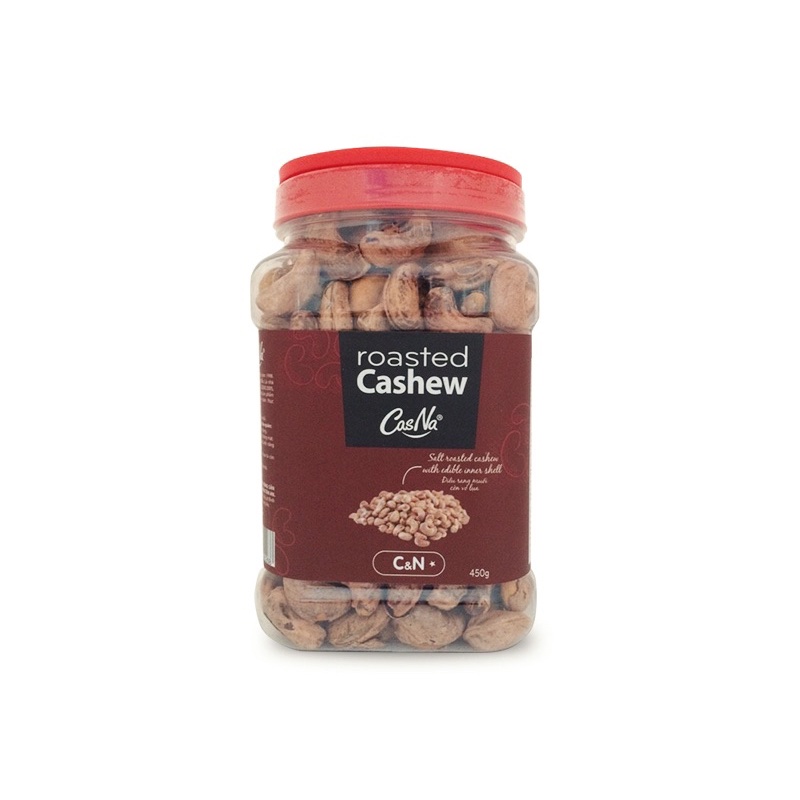 Hạt điều rang củi còn vỏ lụa 450g - size A
