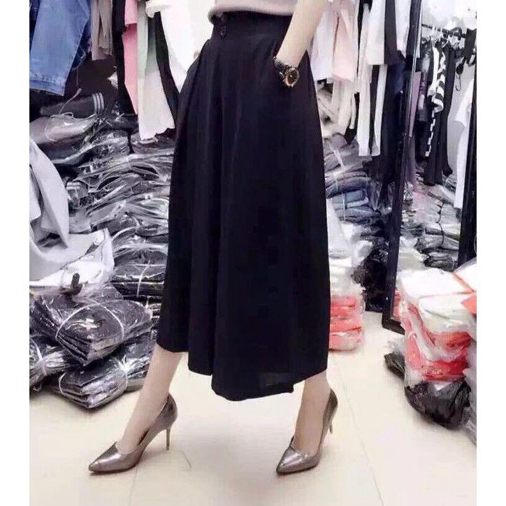 Xả Hết 15Q12 Quần Culotte 2 nút style Hàn Quốc, chất voan đẹp mê ly   Xả Hết