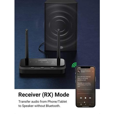 Bộ nhận và phát Bluetooth 5.0 aptX 100M hỗ trợ cổng 3.5mm, Optical Ugreen 20140 Cao cấp