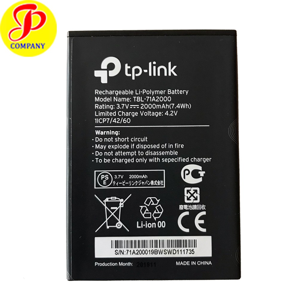 Pin M7350 2.000mAh(7,4Wh) dùng cho TP-Link M7350 ver 5.2 - Chính hãng