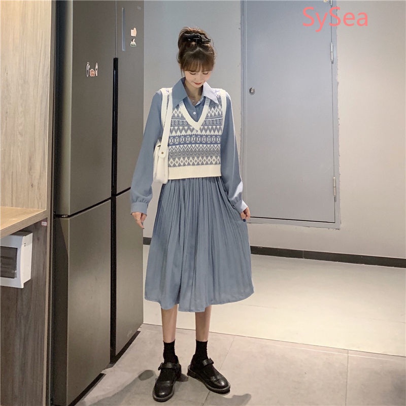 Áo Len Không Tay Cổ Chữ V Dáng Rộng Thời Trang Dành Cho Nữ